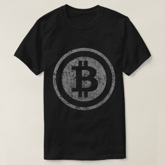 Grunge Bitcoin Crypto Symbool Ontwerp T-shirt
