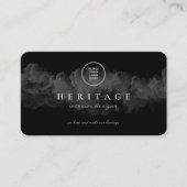 Grunge Black Cloudy Voeg je Logo toe Visitekaartje (Voorkant)