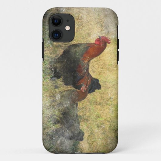 Grunge Black Copper Marans Iphone Case (Achterkant)