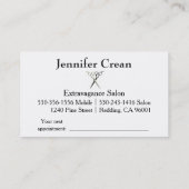 Grunge Black en Blauwgroen Visitekaartje Afsprakenkaartje (Achterkant)