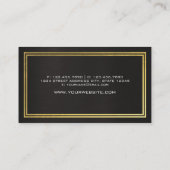 Grunge Black Metal and Gold Foil Border Consultant Visitekaartje (Achterkant)