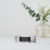 Grunge Black Mini Visitekaartje (Staand voorkant)