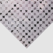 Grunge Black White Faded Cross Geometric Patroon Tissuepapier (Detail)