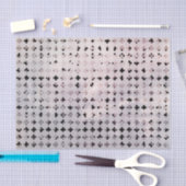 Grunge Black White Faded Cross Geometric Patroon Tissuepapier (Craft)