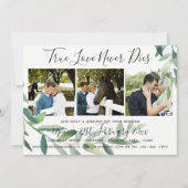 Grunge Bladeren | Foto Collage Trouw UITNODIGING (Voorkant)