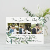 Grunge Bladeren | FOTOCOLLAGE Huwelijks UITNODIGIN Kaart (Staand voorkant)