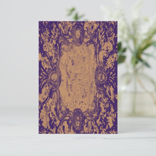  Grunge Blank Invitation Kaart (Staand voorkant)