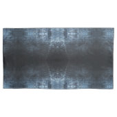 Grunge Blau Grijs Metaal Kussensloop (Voorkant-Links)