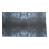 Grunge Blau Grijs Metaal Kussensloop (Achterkant-Links)