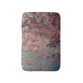 Grunge Blau Roestig Metaal Patroon Badmat (Voorkant Verticaal)