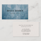 Grunge Blauw Contemporary Visitekaartje (Voorkant / Achterkant)