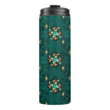  Grunge Blauwgroen en Gold Peacock met de thema Da