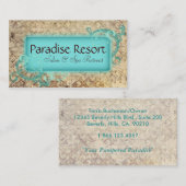 Grunge  Blauwgroen Visitekaartje (Voorkant / Achterkant)