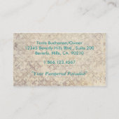 Grunge  Blauwgroen Visitekaartje (Achterkant)