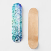 Grunge Bloem Dd Merk Persoonlijk Skateboard (Voorkant)