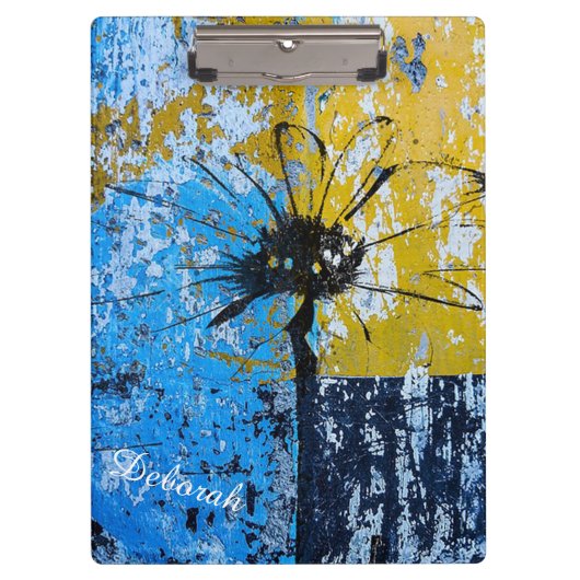 Grunge Bloem Klembord (Voorkant)