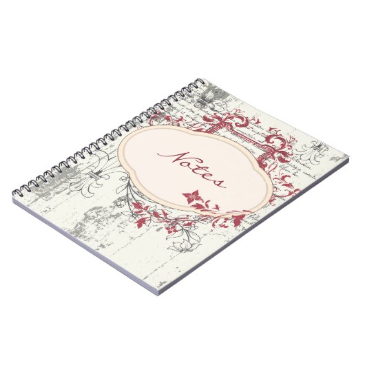 Grunge Bloemen Notitieboek (Linkerzijde)