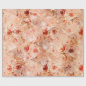 Grunge bloemenpatroon. Koraal achtergrond. Cadeaupapier (Vlak)