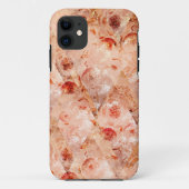 Grunge bloemenpatroon. Koraal achtergrond. Case-Mate iPhone Case (Achterkant)