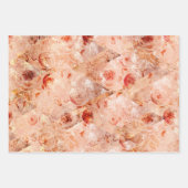 Grunge bloemenpatroon. Koraal achtergrond. Inpakpapier Vel (Voorkant)