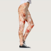 Grunge bloemenpatroon. Koraal achtergrond. Leggings (Rechts)