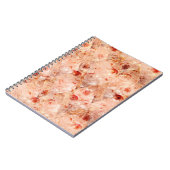 Grunge bloemenpatroon. Koraal achtergrond. Notitieboek (Linkerzijde)