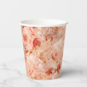 Grunge bloemenpatroon. Koraal achtergrond. Papieren Bekers (Achterkant)