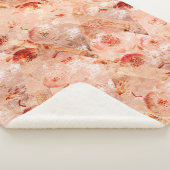 Grunge bloemenpatroon. Koraal achtergrond. Sherpa Deken (3/4)