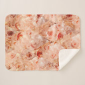 Grunge bloemenpatroon. Koraal achtergrond. Sherpa Deken (Voorkant (horizontaal))