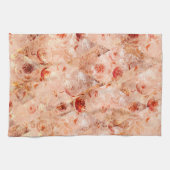 Grunge bloemenpatroon. Koraal achtergrond. Theedoek (Horizontaal)