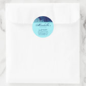 Grunge bloemensalon sticker spa blauw denim 2 (Tas)