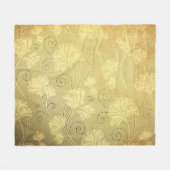 Grunge  bloemmotief. fleece deken (Voorkant (Horizontaal))