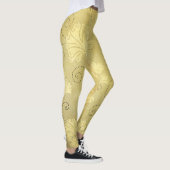 Grunge  bloemmotief. leggings (Rechts)