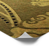 Grunge  bloemmotief. poster (Hoek)