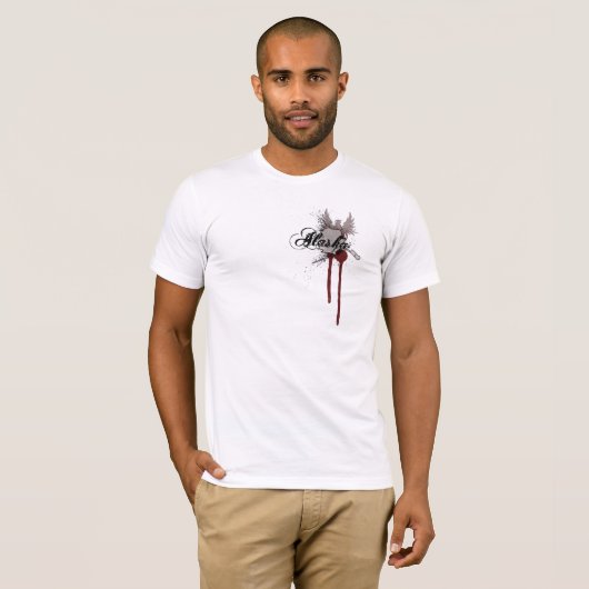 Grunge Blood Splatter Alaska T-Shirt (Voorkant volledig)