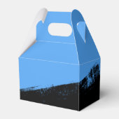 Grunge Blue Black Bar Mitzvah, persoonlijk Bedankdoosjes (Achterkant)