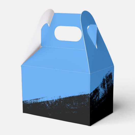 Grunge Blue Black Bar Mitzvah, persoonlijk Bedankdoosjes (Achterkant)