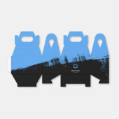 Grunge Blue Black Bar Mitzvah, persoonlijk Bedankdoosjes (Uitgevouwen)