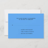 Grunge Blue Black Bar Mitzvah RSVP Kaartje (Achterkant)