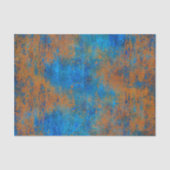 Grunge Blue Copper Boho Tissuepapier (Voorkant)