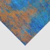 Grunge Blue Copper Boho Tissuepapier (Detail)