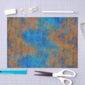 Grunge Blue Copper Boho Tissuepapier (Craft)