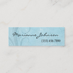Grunge Blue en Aqua Disted Profile Card Mini Visitekaartje