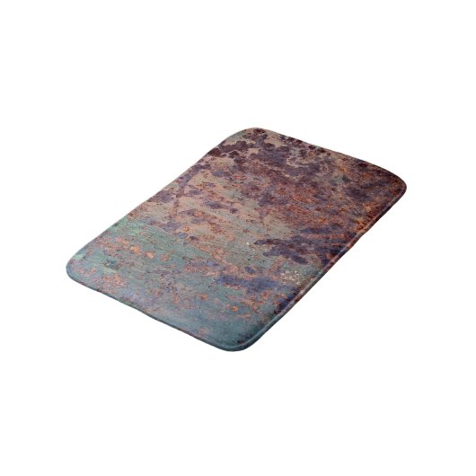 Grunge Blue Rusted Metal Pattern Badmat (Gekanteld)