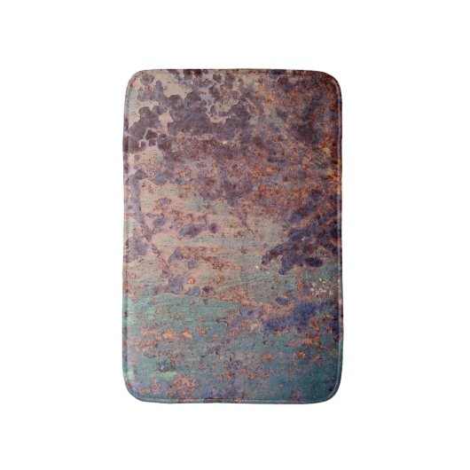 Grunge Blue Rusted Metal Pattern Badmat (Voorkant Verticaal)