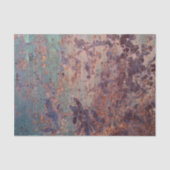 Grunge Blue Rusted Metal Pattern Tissuepapier (Voorkant)