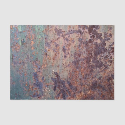 Grunge Blue Rusted Metal Pattern Tissuepapier (Voorkant)