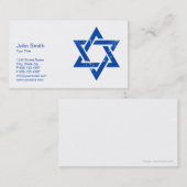 Grunge Blue Star van David Business Card Template Visitekaartje (Voorkant / Achterkant)