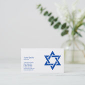 Grunge Blue Star van David Business Card Template Visitekaartje (Staand voorkant)
