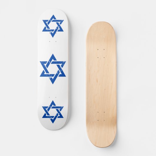 Grunge Blue Star van David Skateboard (Voorkant)